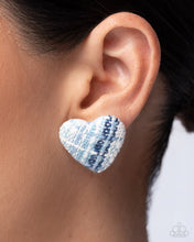Load image into Gallery viewer, Paparazzi 🔆 Sweetheart Stitching - Blue Post Earrings