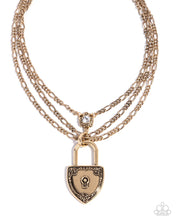 Load image into Gallery viewer, Paparazzi 🔆 LOCK Show - Gold Necklace