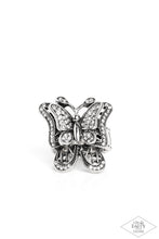 Load image into Gallery viewer, oak-sisters-jewelry-free-to-fly-white-ring-paparazzi-accessories-by-lisa