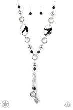 Load image into Gallery viewer, oak-sisters-jewelry-moon-charm-with-silver-pearls-blockbuster-nec-paparazzi-accessories-by-lisa