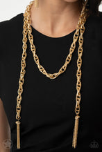 Load image into Gallery viewer, Paparazzi π SCARFed for Attention - Gold Necklace
