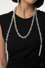 Load image into Gallery viewer, Paparazzi π SCARFed for Attention - Silver Necklace