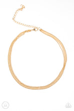 Load image into Gallery viewer, oak-sisters-jewelry-if-you-dare-gold-necklace-paparazzi-accessories-by-lisa