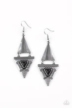 Load image into Gallery viewer, oak-sisters-jewelry-el-paso-edge-black-earrings-paparazzi-accessories-by-lisa