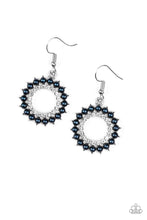 Load image into Gallery viewer, oak-sisters-jewelry-wreathed-in-radiance-blue-earrings-paparazzi-accessories-by-lisa