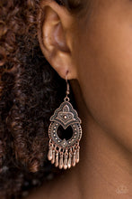 Load image into Gallery viewer, Paparazzi π New Delhi Native - Copper Earrings