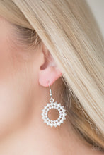 Load image into Gallery viewer, Paparazzi 🔆 Wreathed In Radiance - White Earrings