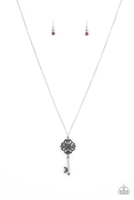 Load image into Gallery viewer, oak-sisters-jewelry-got-it-on-lock-purple-necklace-paparazzi-accessories-by-lisa