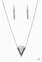 Load image into Gallery viewer, oak-sisters-jewelry-ancient-arrow-silver-necklace-paparazzi-accessories-by-lisa