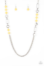 Load image into Gallery viewer, oak-sisters-jewelry-cache-me-out-yellow-necklace-paparazzi-accessories-by-lisa