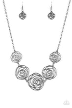 Load image into Gallery viewer, oak-sisters-jewelry-rosy-rosette-black-necklace-paparazzi-accessories-by-lisa