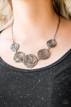 Load image into Gallery viewer, Paparazzi π Rosy Rosette - Black Necklace