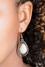Load image into Gallery viewer, Paparazzi 🔆 Abstract Anthropology - White Earrings
