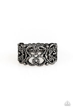 Load image into Gallery viewer, oak-sisters-jewelry-tell-me-how-you-really-frill-black-ring-paparazzi-accessories-by-lisa