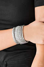 Load image into Gallery viewer, Paparazzi 🔆 Rhinestone Rumble - Silver Bracelet