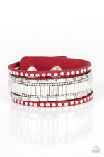 Load image into Gallery viewer, oak-sisters-jewelry-rock-star-rocker-red-paparazzi-accessories-by-lisa