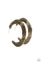 Load image into Gallery viewer, oak-sisters-jewelry-the-hoop-up-brass-earrings-paparazzi-accessories-by-lisa