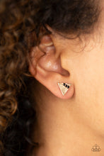 Load image into Gallery viewer, Paparazzi 🔆 Pyramid Paradise - Black Post Earrings