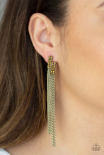 Load image into Gallery viewer, Paparazzi 🔆 Radio Waves - Brass Post Earrings