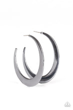 Load image into Gallery viewer, oak-sisters-jewelry-moon-beam-black-earrings-paparazzi-accessories-by-lisa