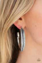 Load image into Gallery viewer, Paparazzi 🔆 Funky Feathers - Silver Earrings
