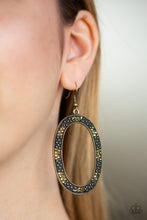 Load image into Gallery viewer, Paparazzi π Rhinestone Rebel - Brass Earrings