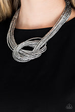 Load image into Gallery viewer, Paparazzi 🔆 Knotted Knockout - Silver Necklace