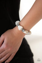 Load image into Gallery viewer, Paparazzi 🔆 Stone Age Stunner - White Bracelet