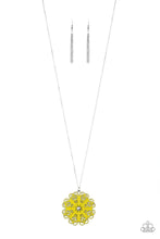 Load image into Gallery viewer, oak-sisters-jewelry-spin-your-pinwheels-yellow-necklace-paparazzi-accessories-by-lisa
