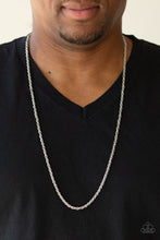 Load image into Gallery viewer, Paparazzi 🔆 The Go-To Guy - Silver Mens Necklace