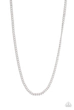 Load image into Gallery viewer, oak-sisters-jewelry-first-rule-of-fight-club-silver-mens necklace-paparazzi-accessories-by-lisa