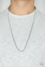 Load image into Gallery viewer, Paparazzi 🔆 First Rule Of Fight Club - Silver Mens Necklace