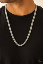 Load image into Gallery viewer, Paparazzi 🔆 Knockout King - Silver Mens Necklace