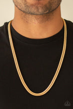 Load image into Gallery viewer, Paparazzi 🔆 Knockout King - Gold Mens Necklace