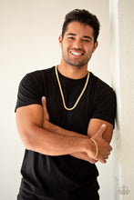 Load image into Gallery viewer, Paparazzi 🔆 Knockout King - Gold Mens Necklace