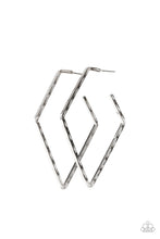 Load image into Gallery viewer, oak-sisters-jewelry-geo-grunge-silver-earrings-paparazzi-accessories-by-lisa