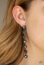 Load image into Gallery viewer, Paparazzi 🔆 Dazzling Debonair - Black Post Earrings