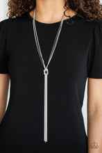 Load image into Gallery viewer, Paparazzi π Forget Me KNOT - Silver Necklace