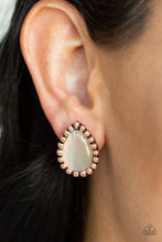 Load image into Gallery viewer, Paparazzi π I Wanna GLOW - Copper Post Earrings