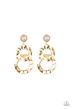 Load image into Gallery viewer, oak-sisters-jewelry-on-scene-gold-post earrings-paparazzi-accessories-by-lisa