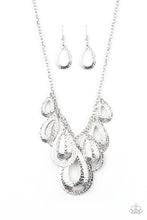 Load image into Gallery viewer, oak-sisters-jewelry-teardrop-tempest-silver-necklace-paparazzi-accessories-by-lisa