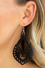 Load image into Gallery viewer, Paparazzi π If You WOOD Be So Kind - Black Earrings