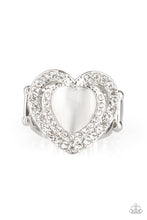 Load image into Gallery viewer, oak-sisters-jewelry-what-the-heart-wants-white-ring-paparazzi-accessories-by-lisa