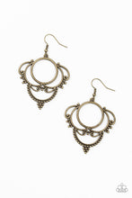 Load image into Gallery viewer, oak-sisters-jewelry-metallic-macrame-brass-earrings-paparazzi-accessories-by-lisa