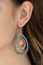 Load image into Gallery viewer, Paparazzi π Terra Teardrops - Orange Earrings