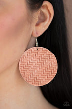 Load image into Gallery viewer, Paparazzi π Plaited Plains - Pink Earrings
