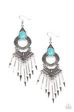 Load image into Gallery viewer, oak-sisters-jewelry-southern-spearhead-blue-earrings-paparazzi-accessories-by-lisa