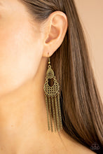 Load image into Gallery viewer, Paparazzi 🔆 Insane Chain - Brass Earrings