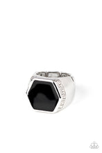 Load image into Gallery viewer, oak-sisters-jewelry-hex-out-black-ring-paparazzi-accessories-by-lisa
