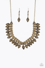Load image into Gallery viewer, oak-sisters-jewelry-when-the-hunter-becomes-the-hunted-brass-necklace-paparazzi-accessories-by-lisa